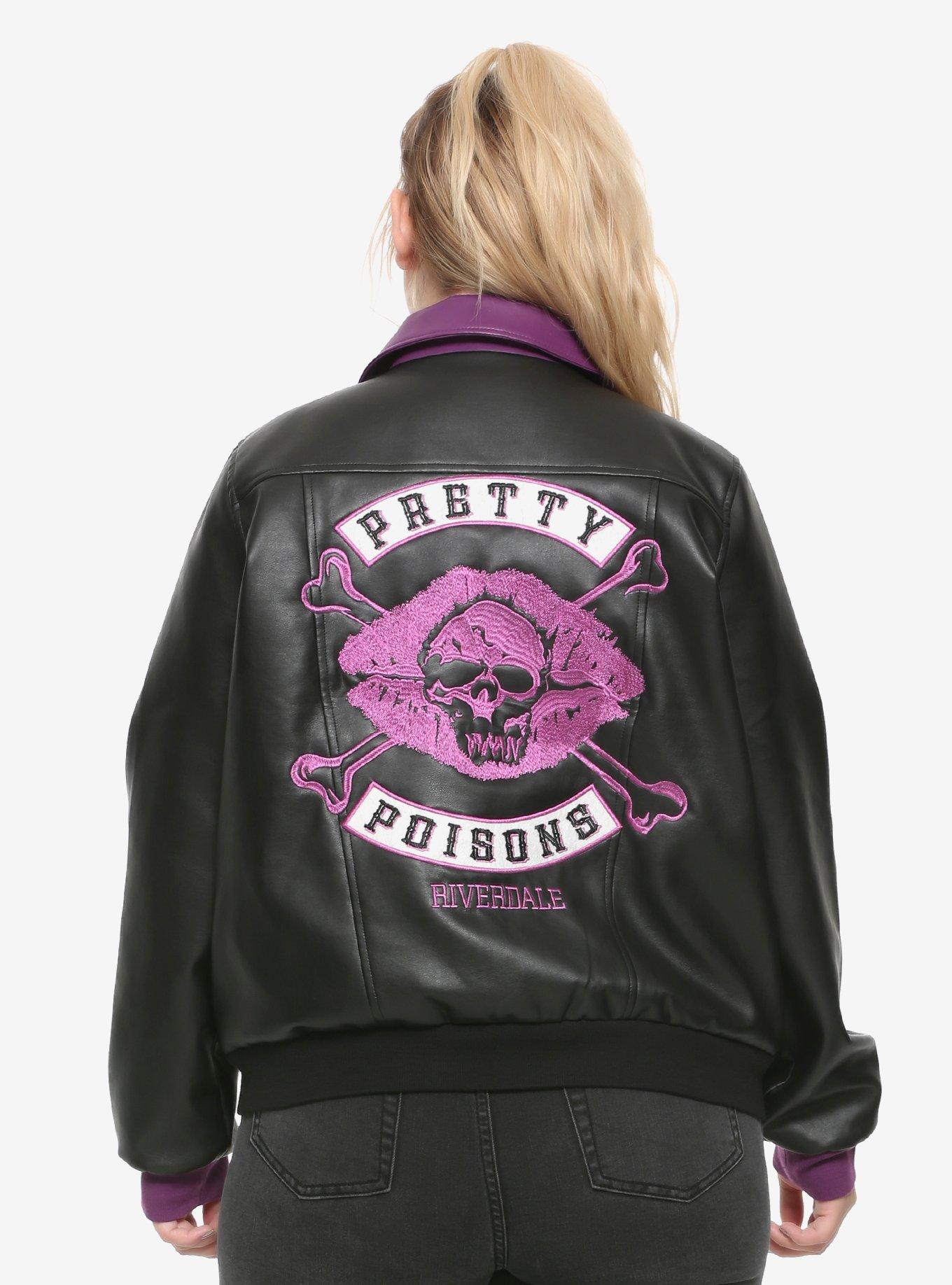 Riverdale Pretty Poisons Faux Leather Girls Jacket Plus Size, MULTI, hi-res