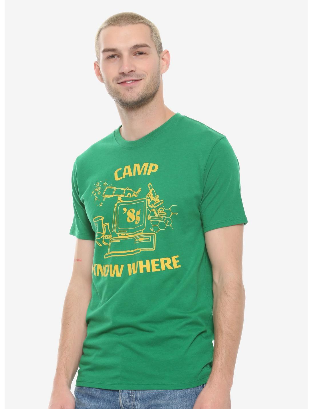 Stranger Things Camp Know Where '85 T-Shirt, GREEN, hi-res