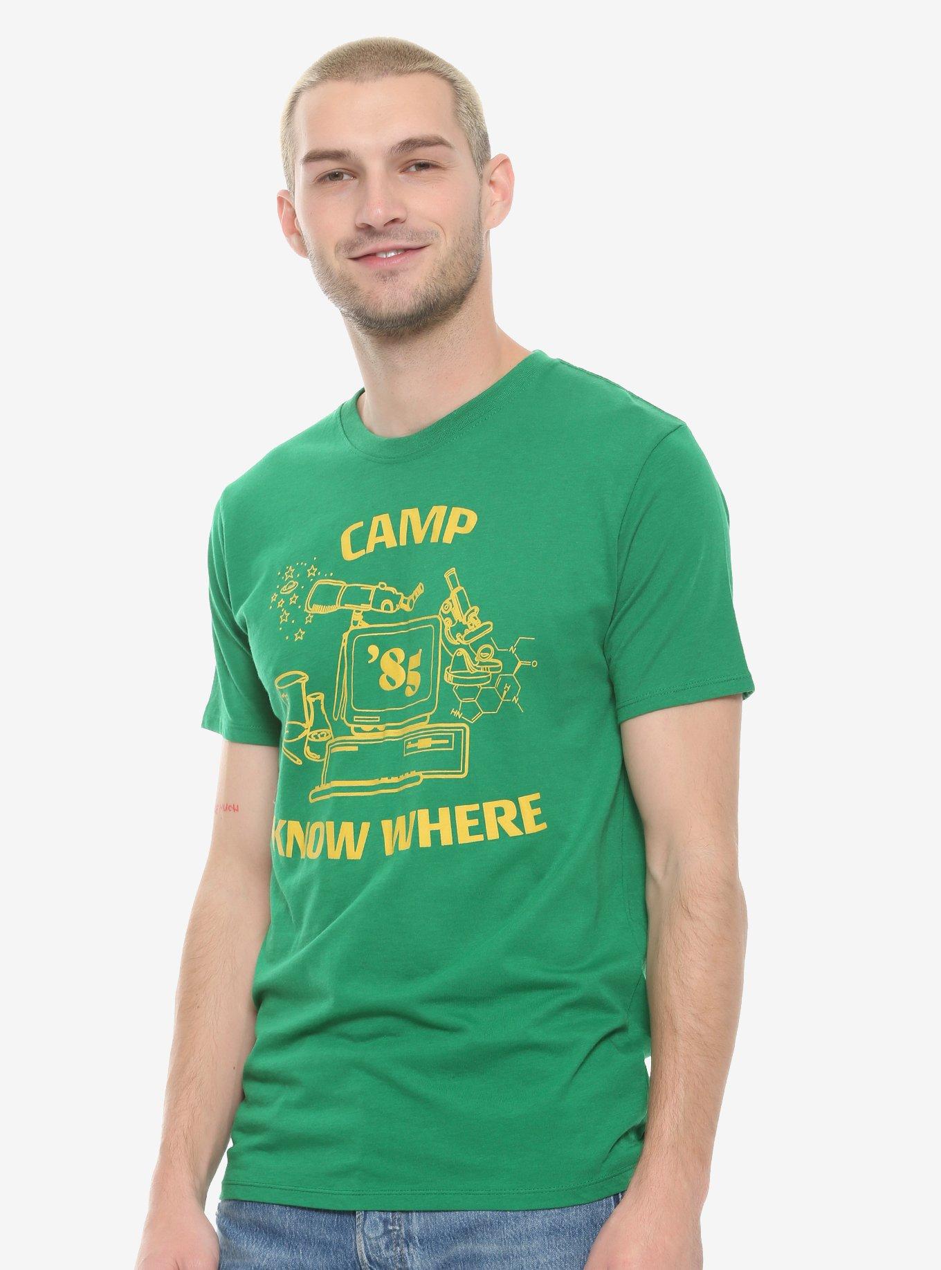 Stranger Things Camp Know Where '85 T-Shirt, GREEN, hi-res