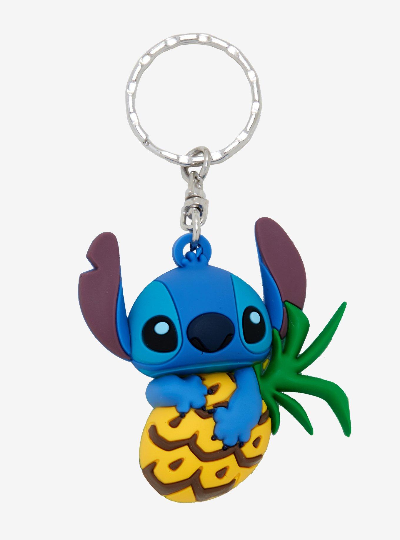 Loungefly Disney Lilo & Stitch Pineapple Stitch Key Chain, , hi-res