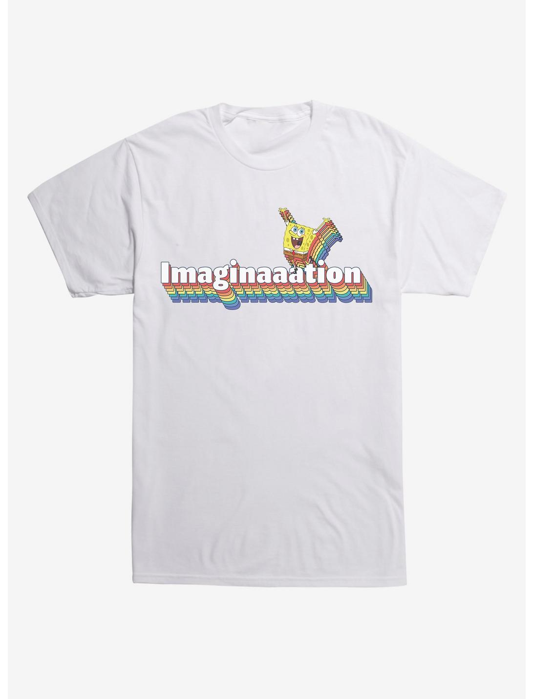 Spongebob Squarepants Imagination Rainbow T-Shirt, WHITE, hi-res