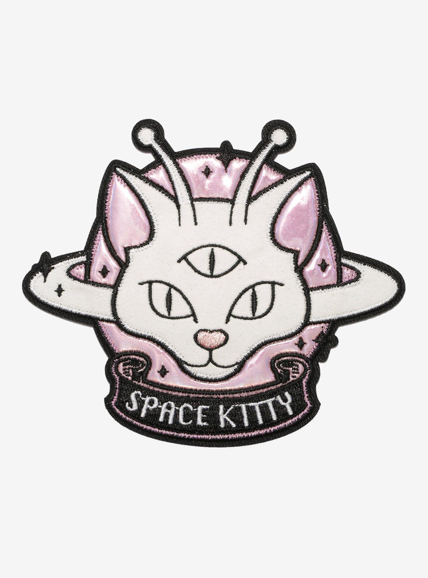 Space Kitty Iridescent Patch, , hi-res
