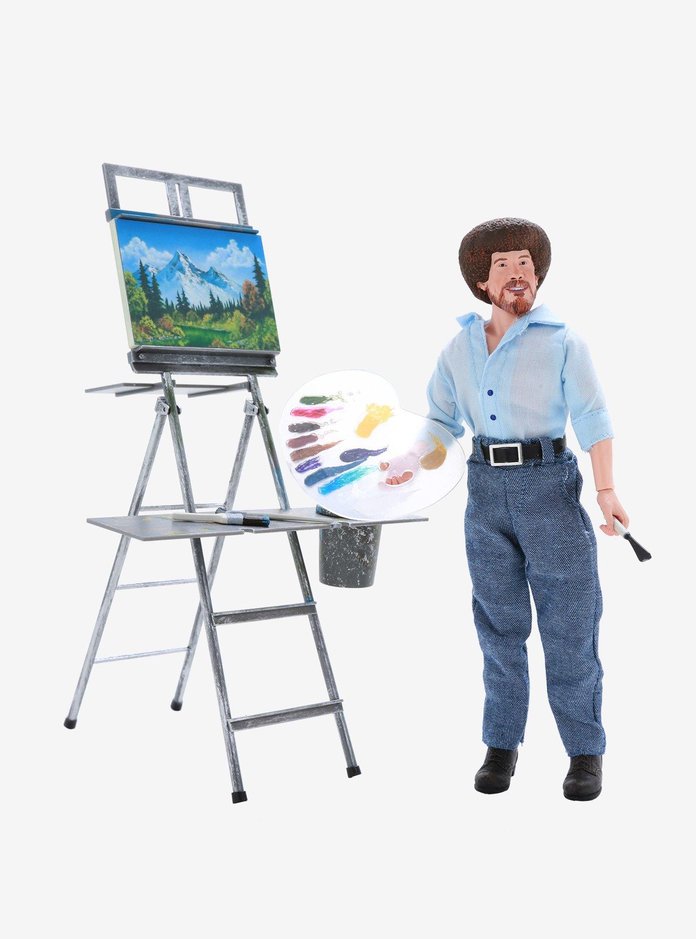 Bob Ross Clothed Action Figure With Canvas & Painting Accessories, , hi-res