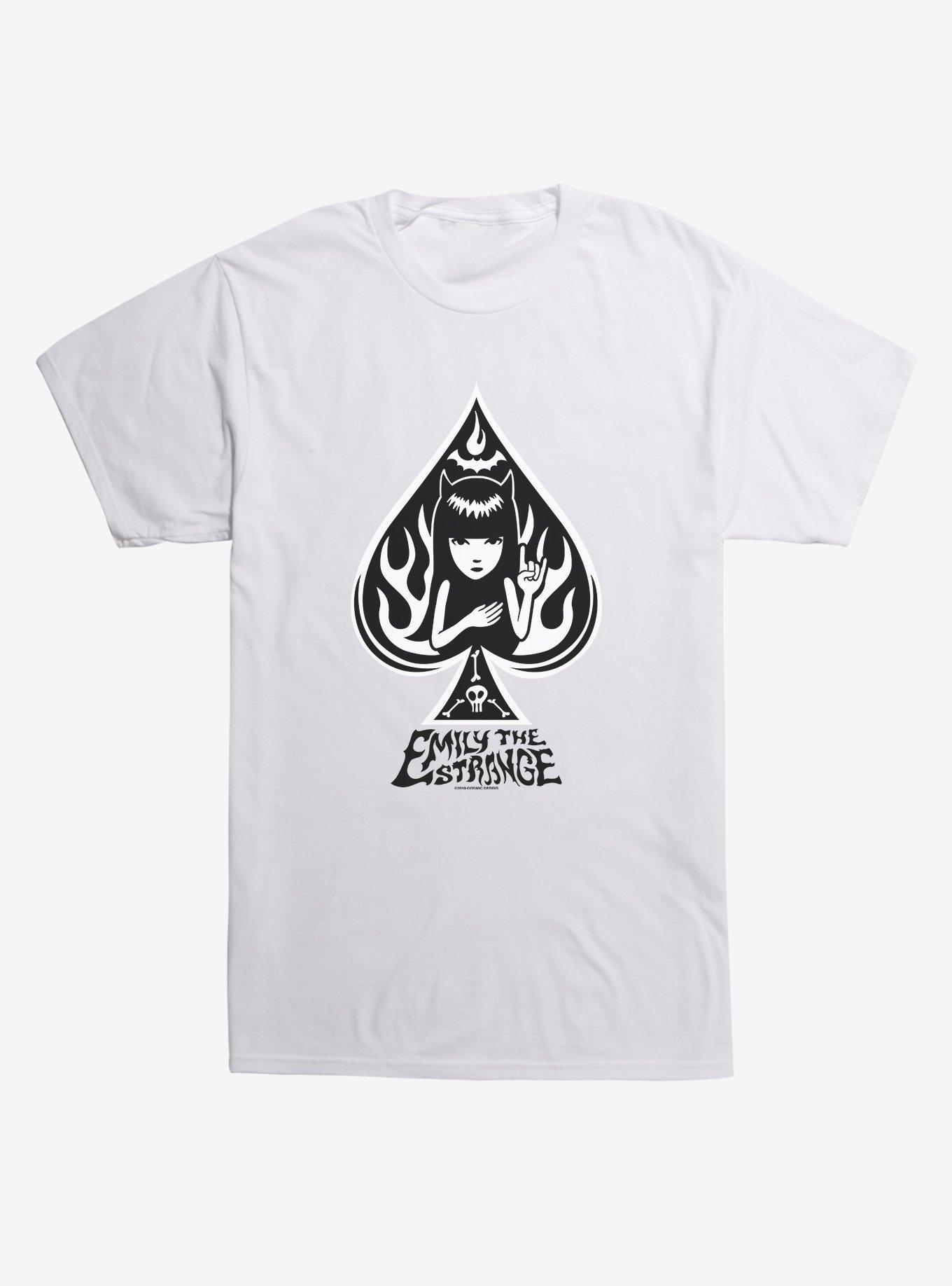 Emily The Strange Ace Of Spades Black T-Shirt, , hi-res