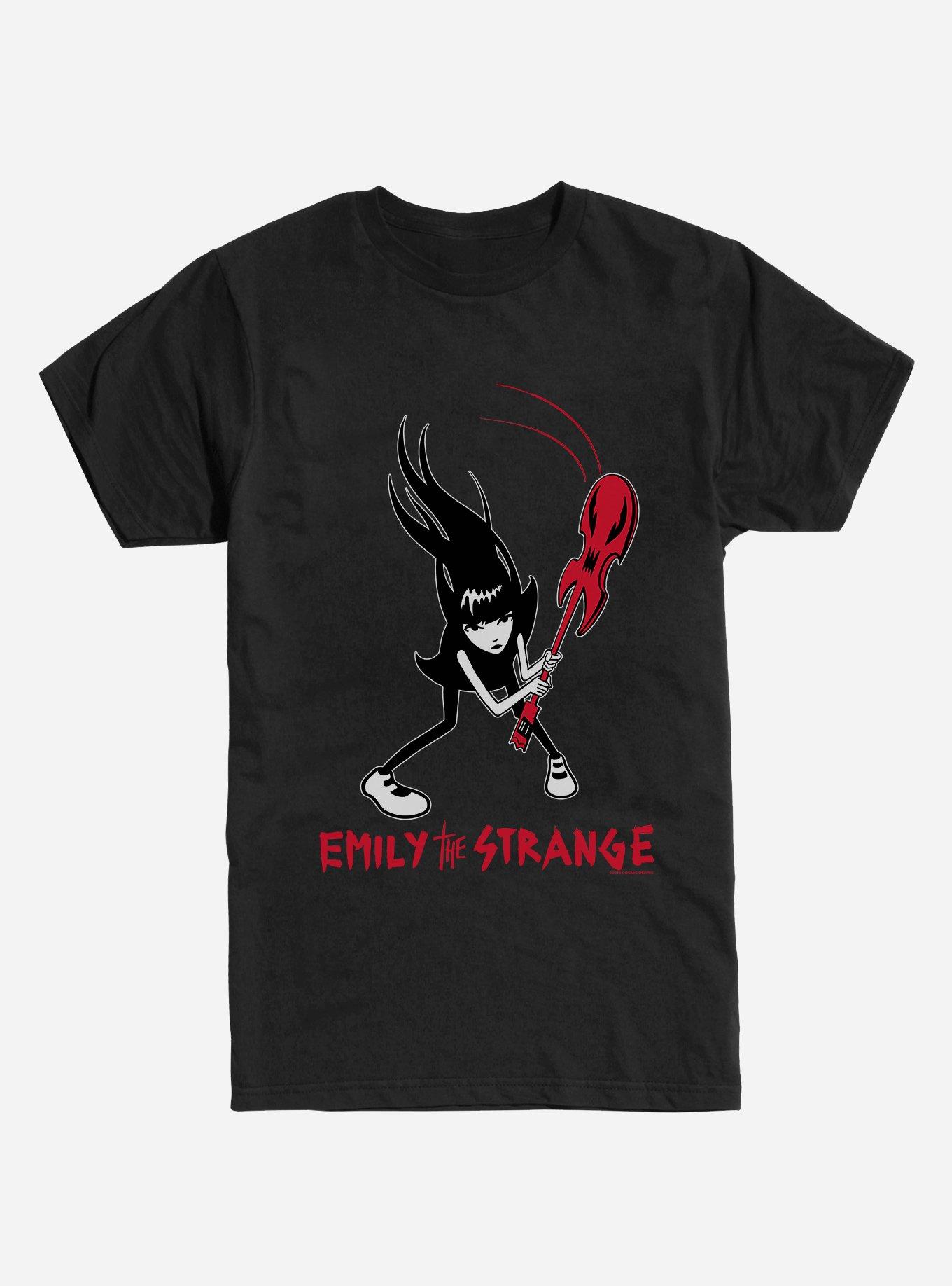 Emily The Strange Guitar Slam Black T-Shirt, , hi-res