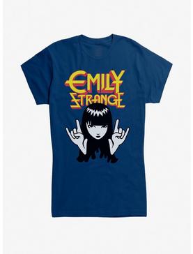 Emily The Strange Emily Strange Hand Horns Girls Black T-Shirt, , hi-res