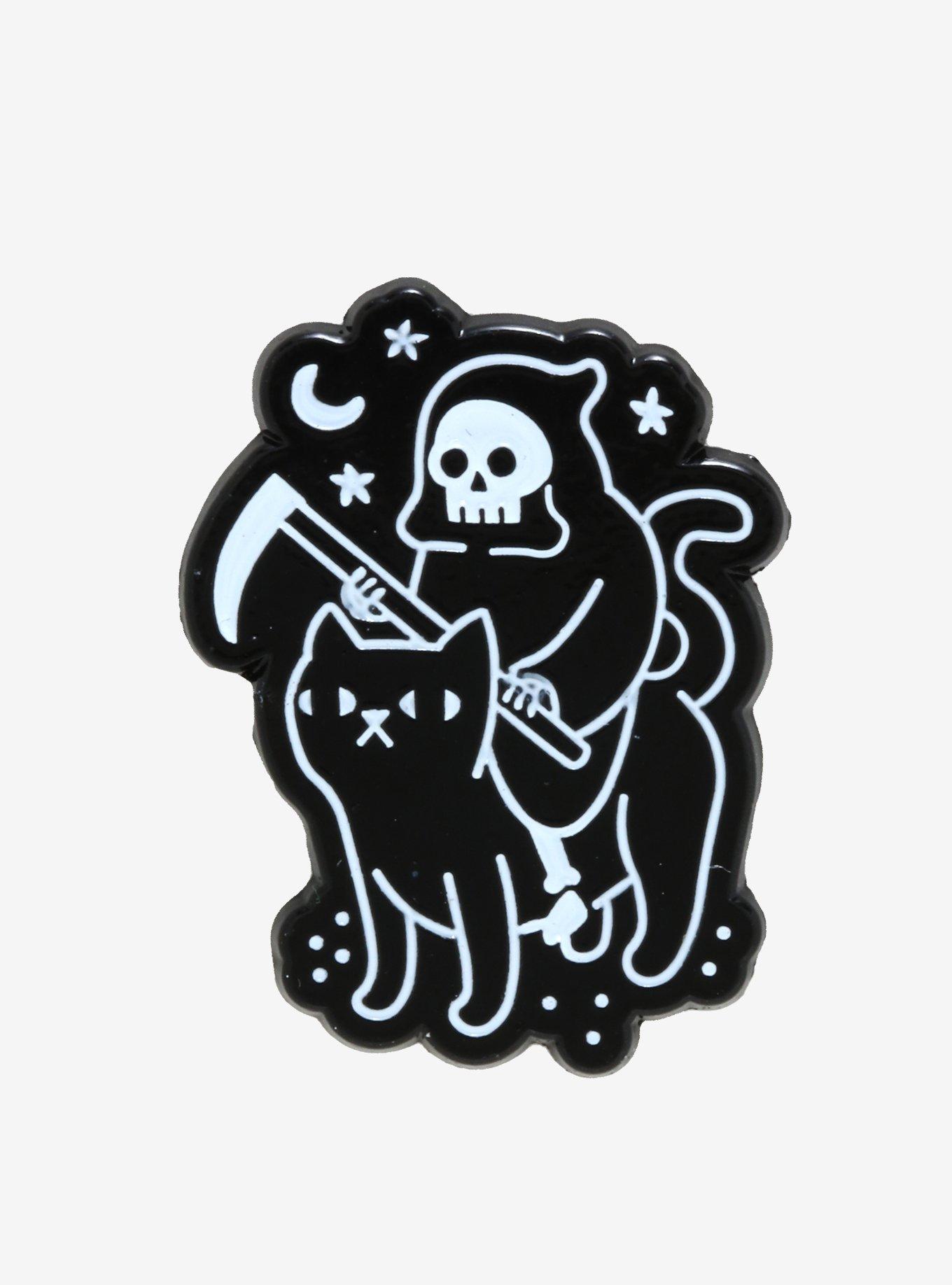 Death Rides A Black Cat Enamel Pin | Hot Topic