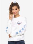 Disney Lilo & Stitch Flowers Tie-Dye Long-Sleeve Girls T-Shirt, BLUE, hi-res