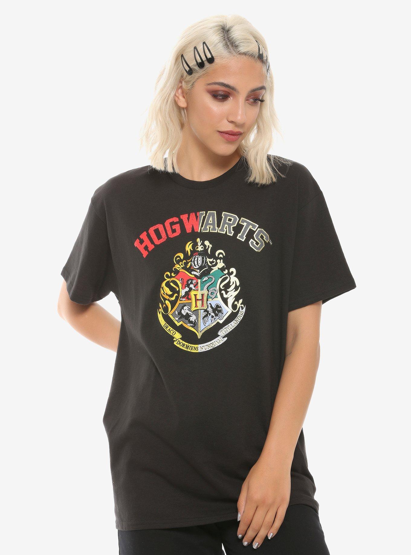 Harry Potter Hogwarts Foil Crest Girls T-Shirt | Hot Topic