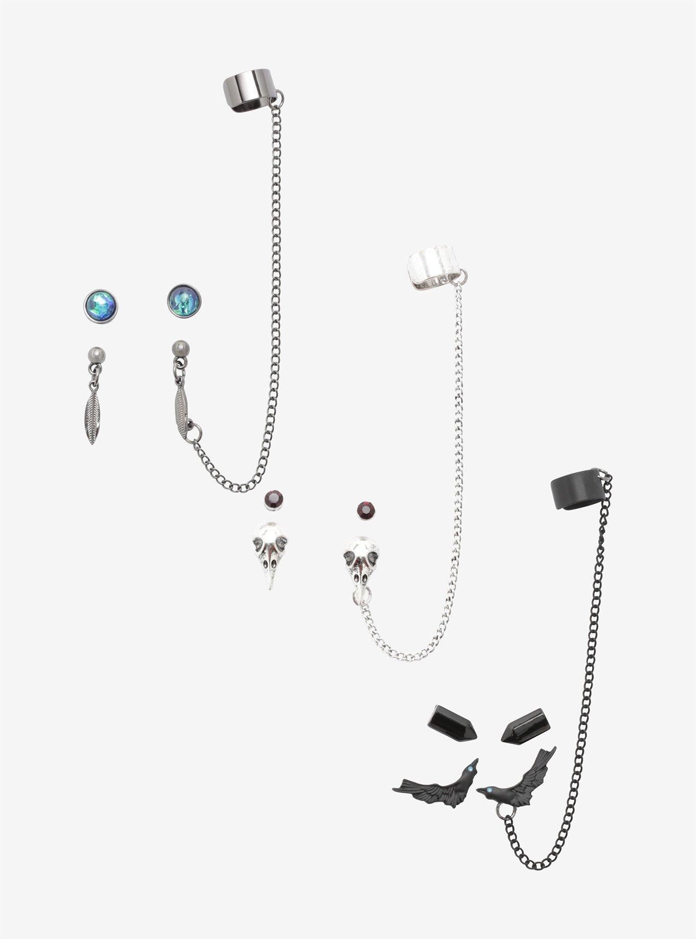 Crow Cuff Earring Set, , hi-res