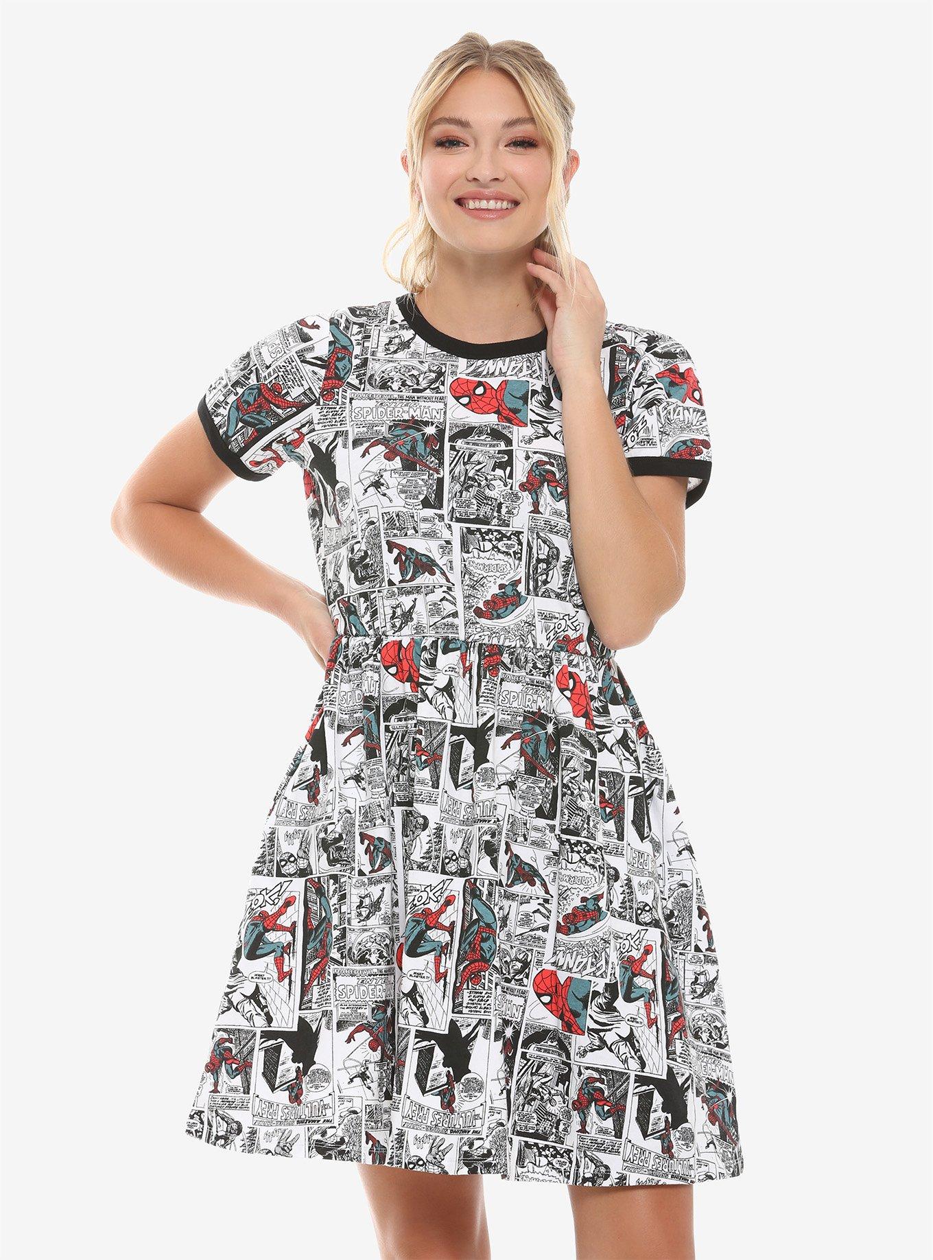 Marvel Spider-Man Comic Book Dress, MULTI, hi-res