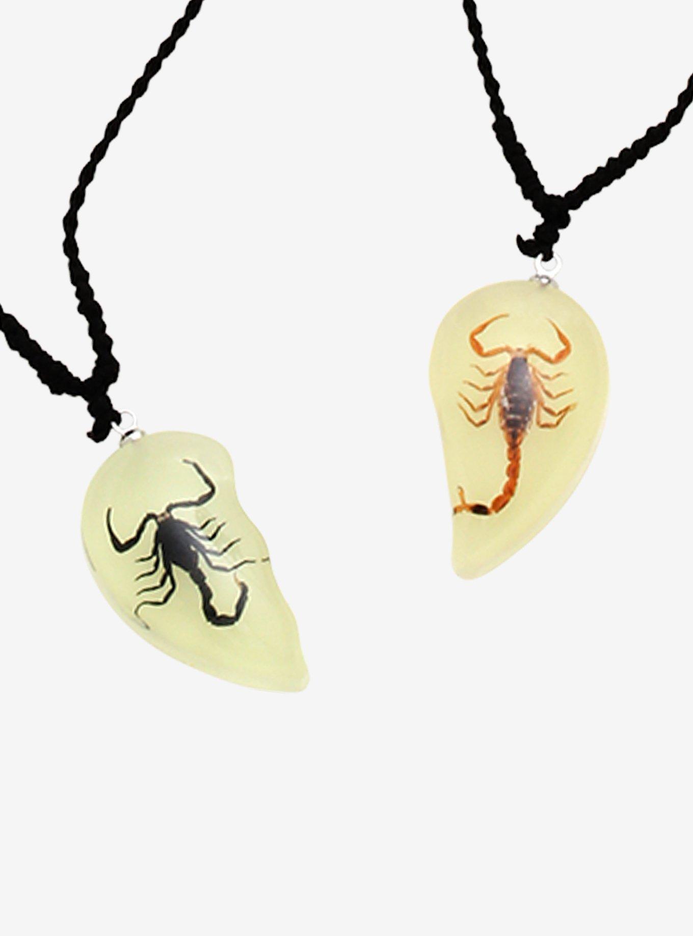Scorpion Heart Best Friend Necklace Set Hot Topic