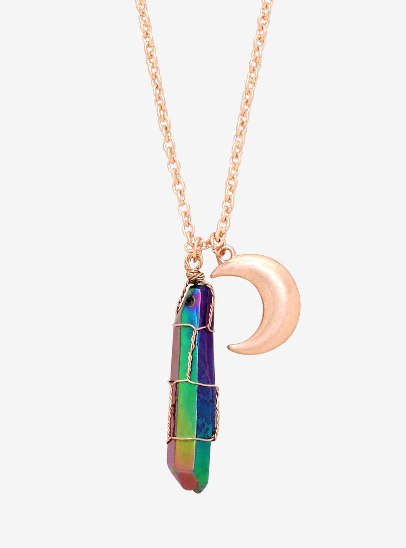 Moon Power Crystal Pendant Necklace, , hi-res