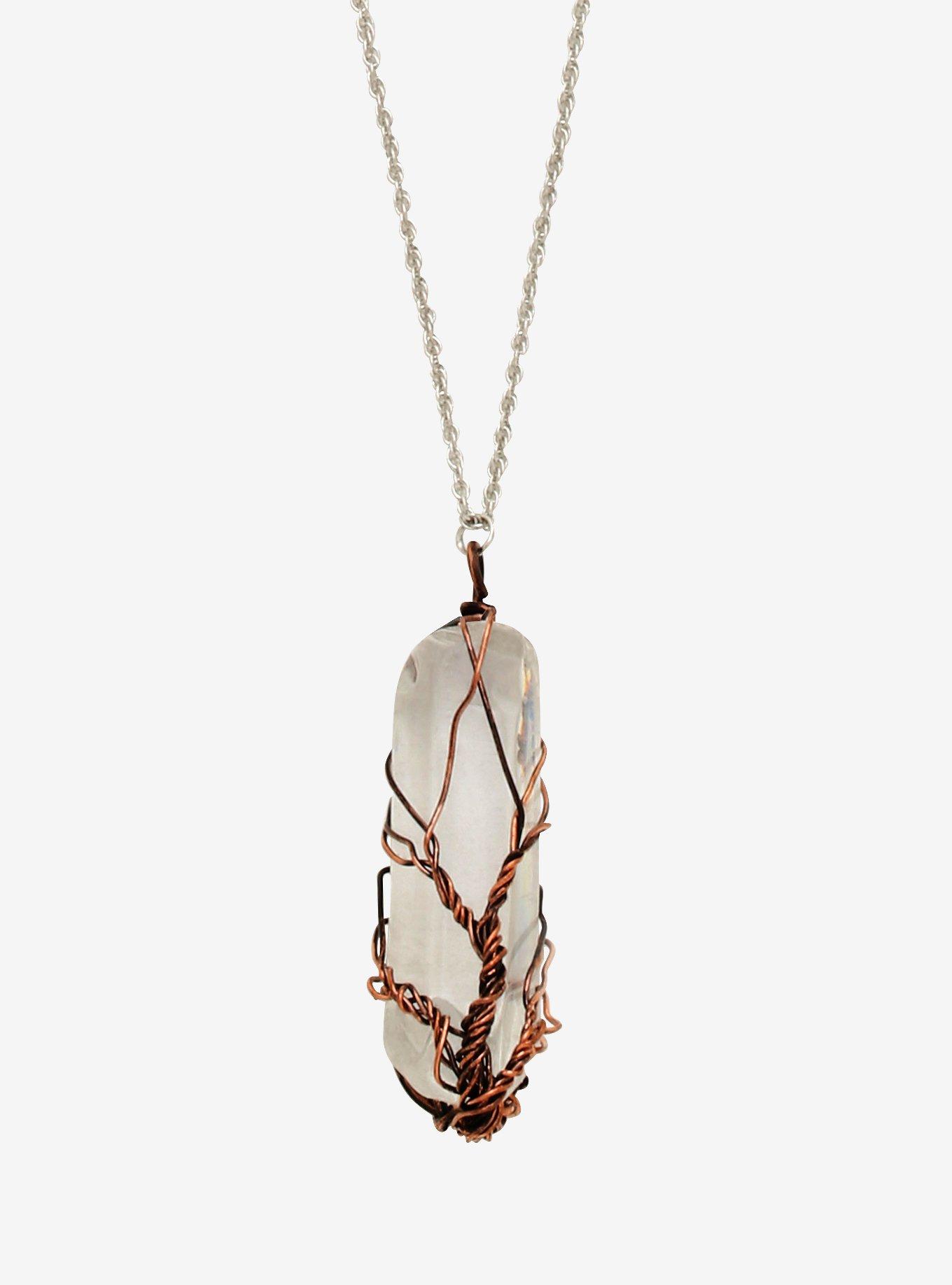 Tree of Life Quartz Crystal Pendant Necklace, , hi-res