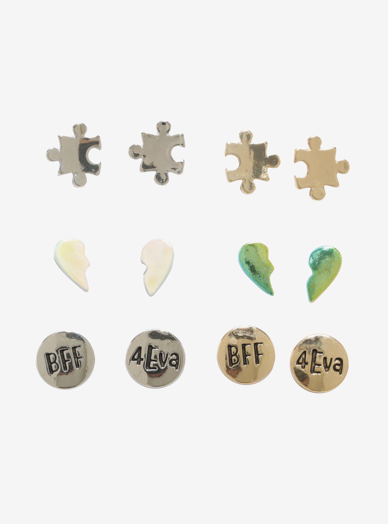 Puzzle Piece Best Friend Earring Set, , hi-res