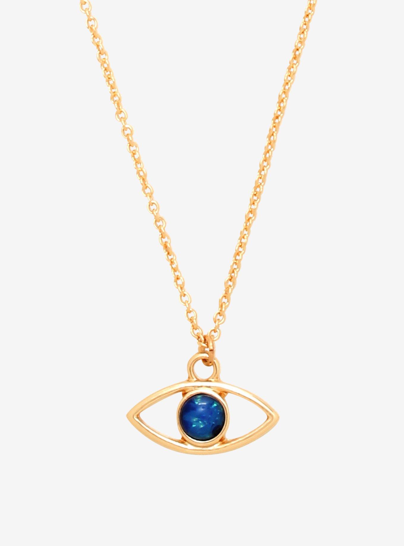 Evil Eye Charm Necklace, , hi-res