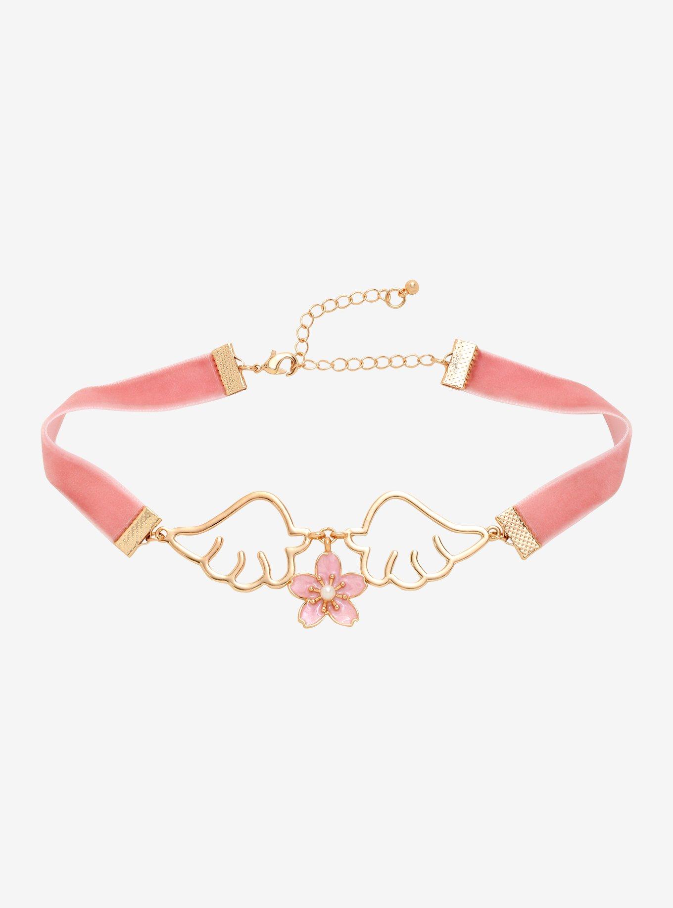 Cherry Blossom Wings Velvet Choker Hot Topic