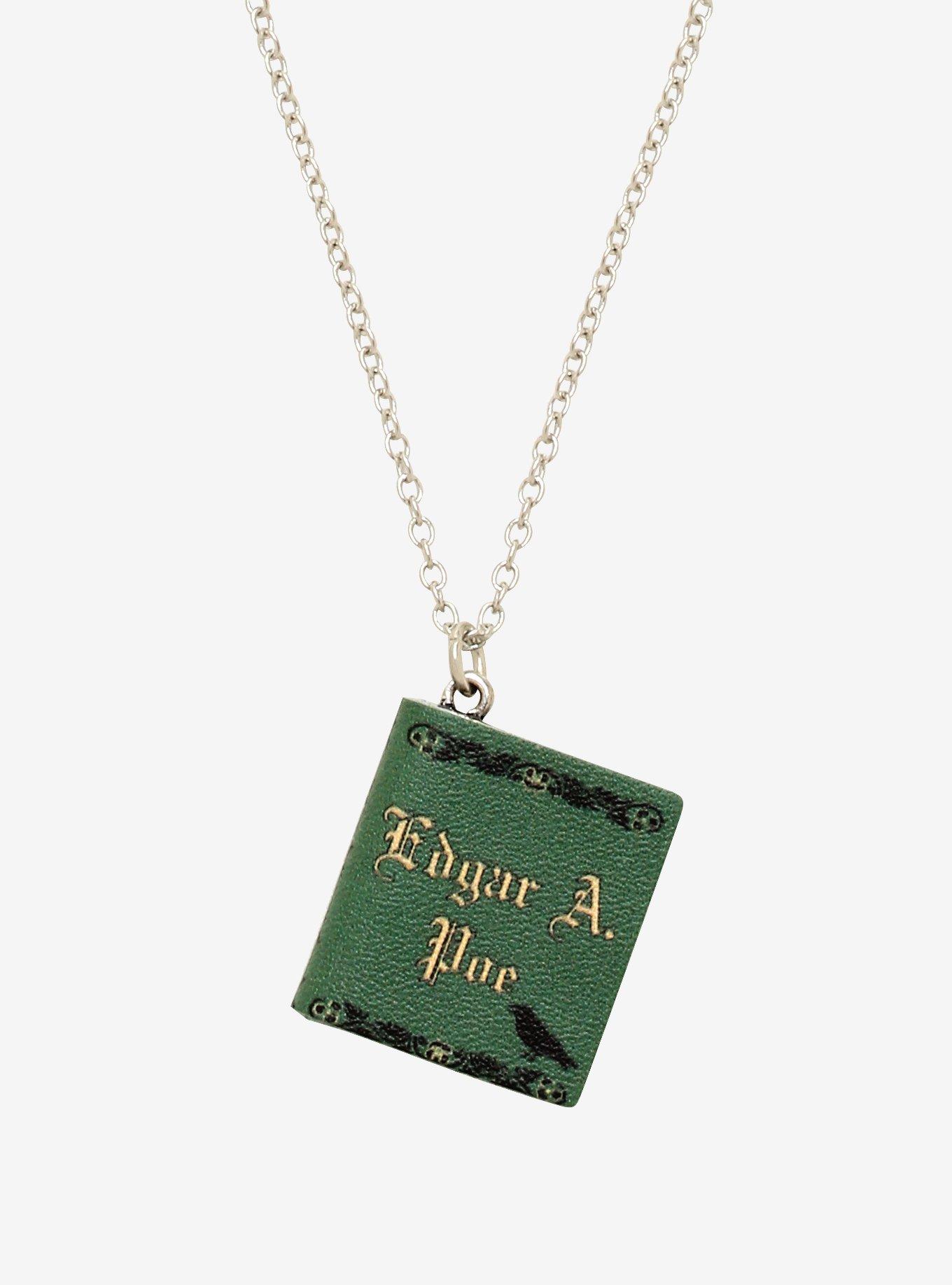 Banned Books Edgar Allen Poe Pendant Necklace, , hi-res