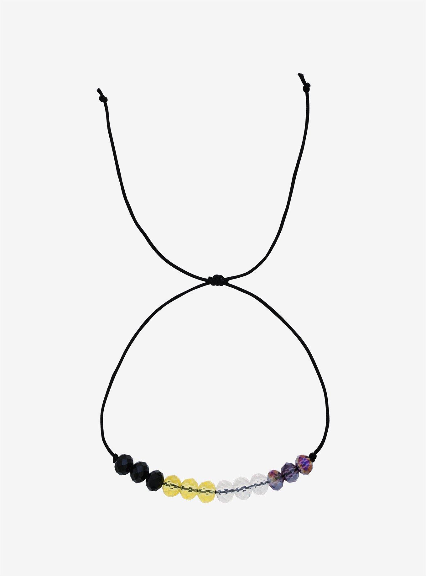 Non Binary Pride Bead Cord Bracelet, , hi-res