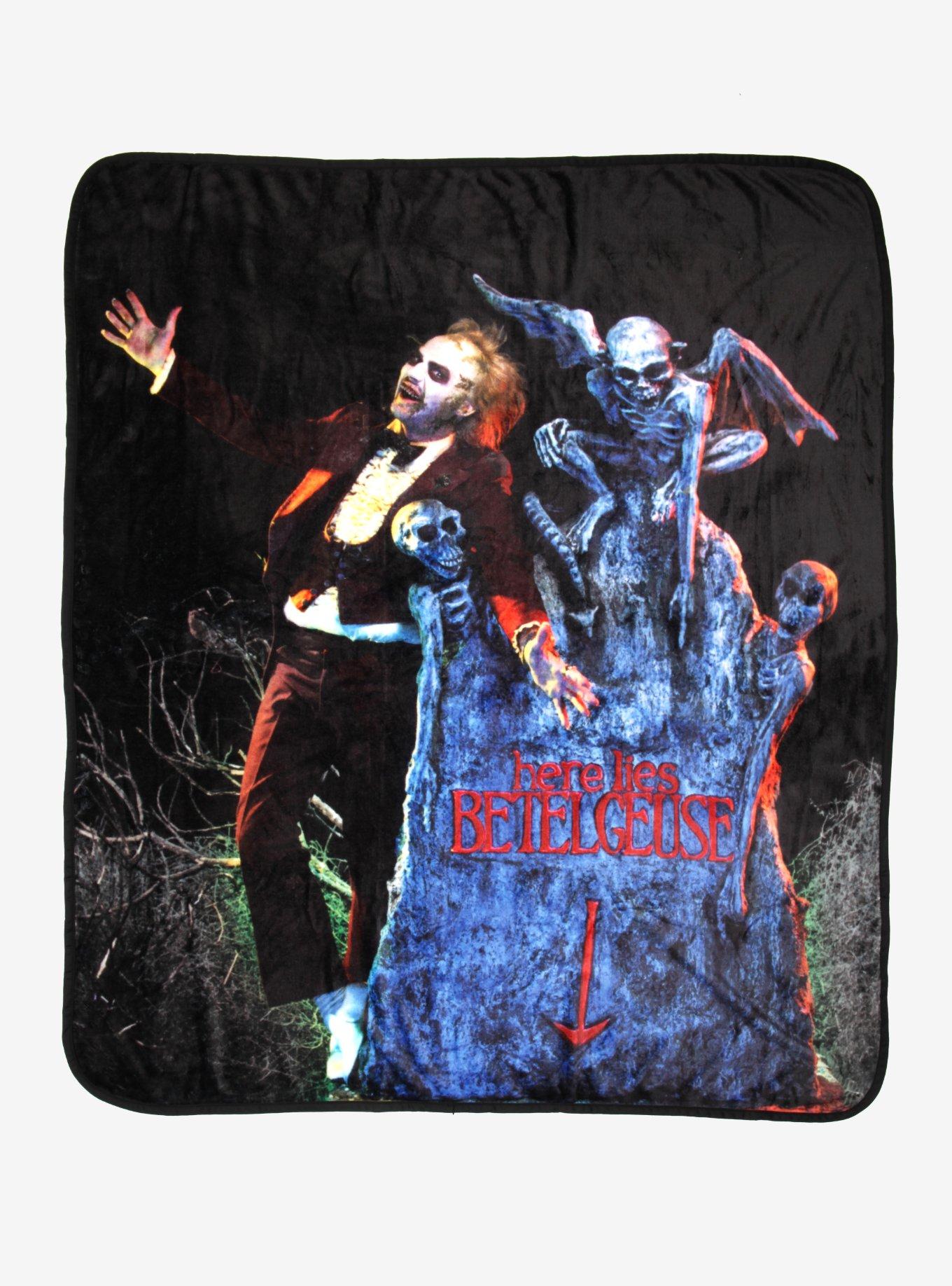 Beetlejuice Cemetery Party Plush Throw Blanket, , hi-res