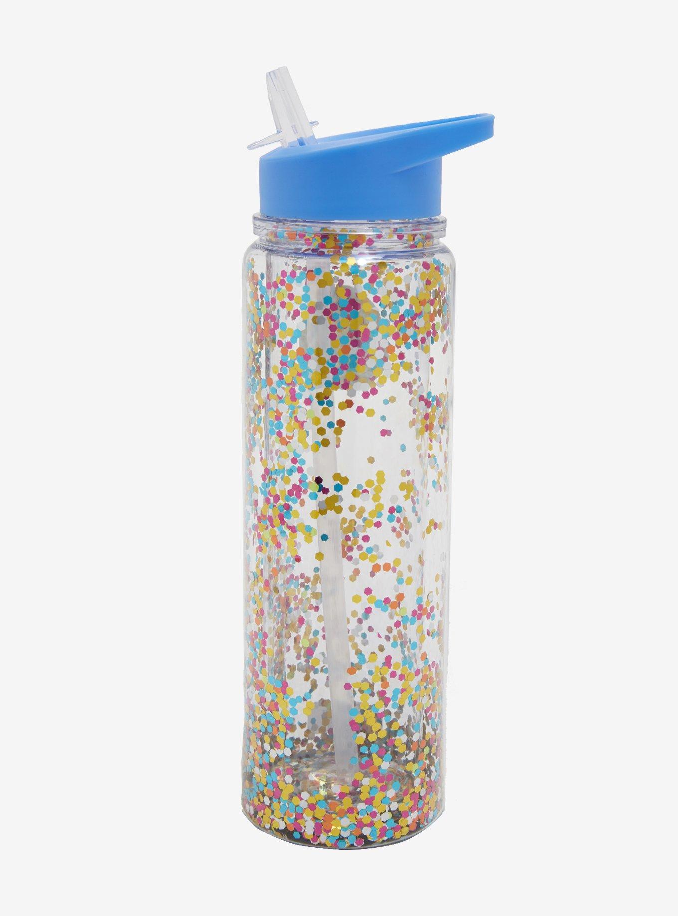 Rainbow Glitter Water Bottle - BoxLunch Exclusive, , hi-res
