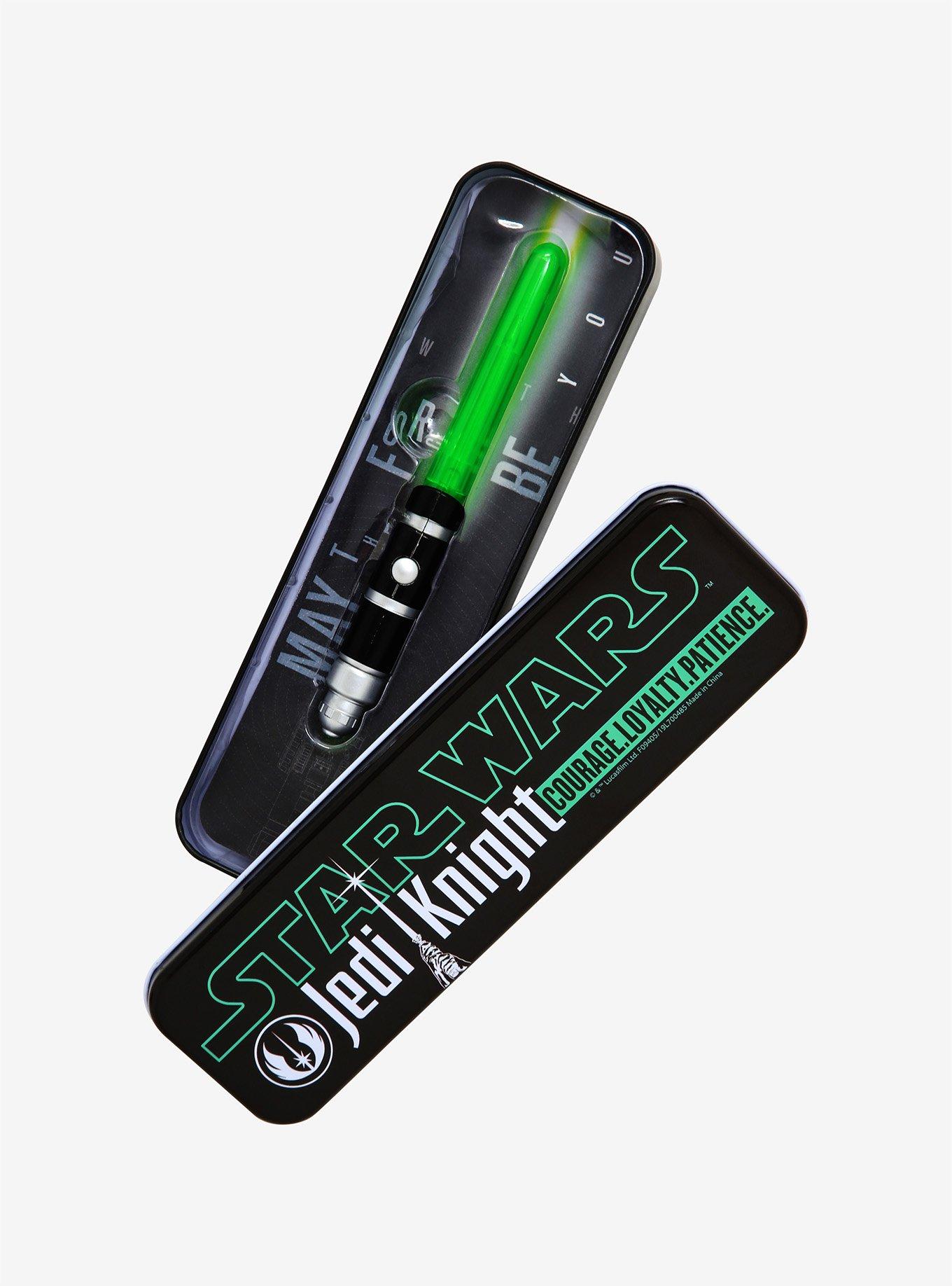 Star Wars Green Lightsaber Light-Up Pen - BoxLunch Exclusive, , hi-res