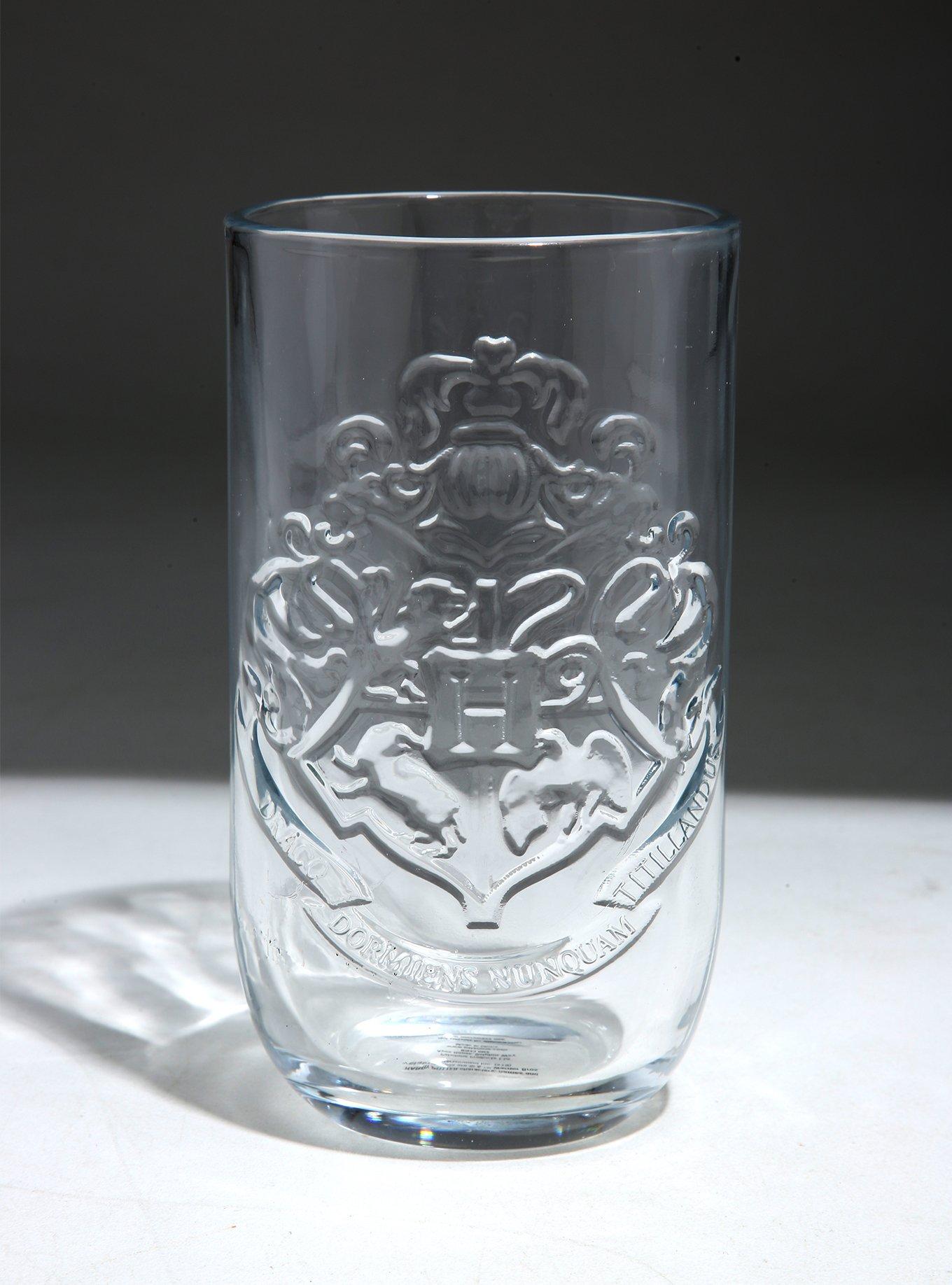 Harry Potter Hogwarts Crest Embossed Glass, , hi-res