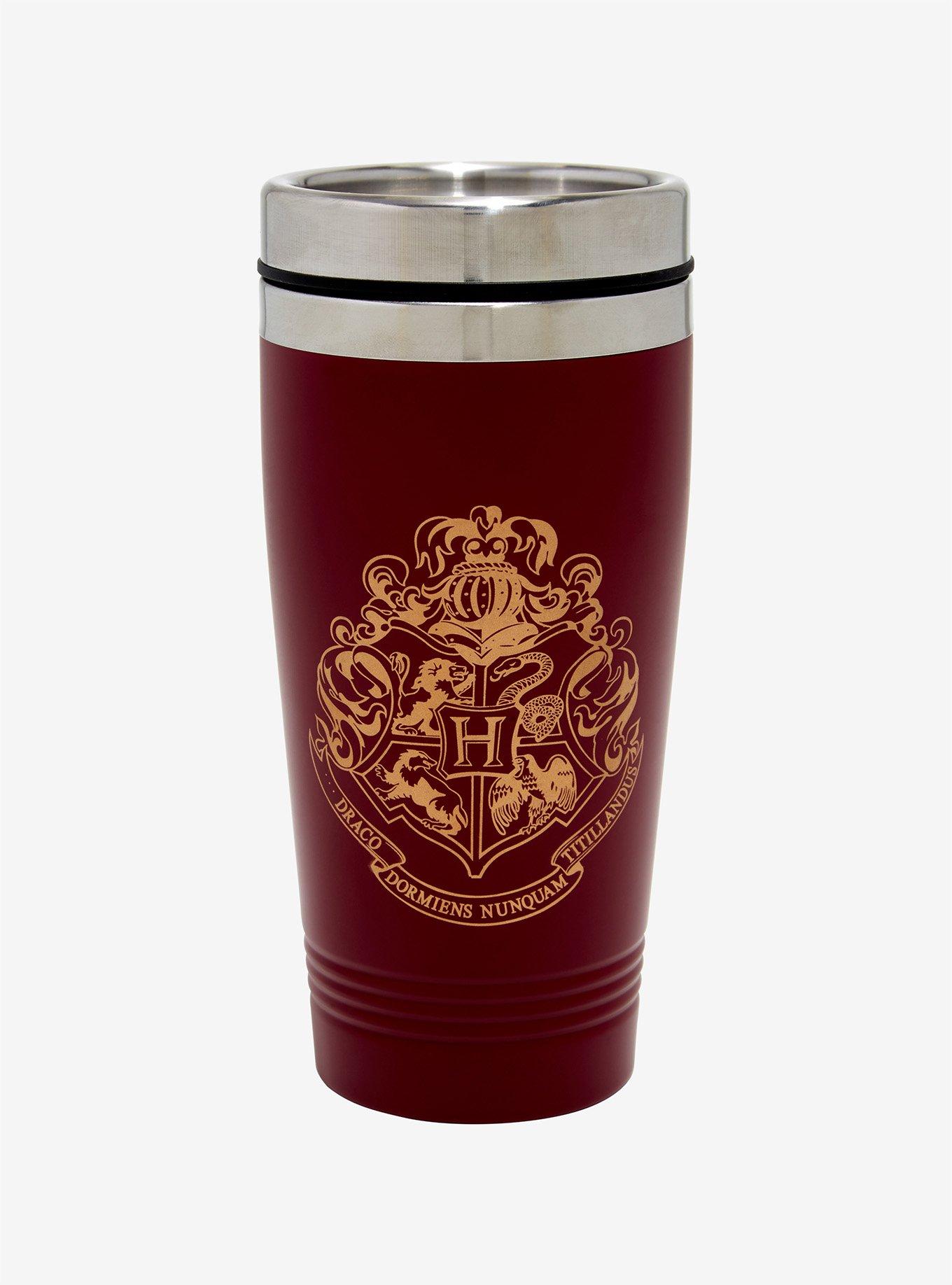 Harry Potter Hogwarts Crest Burgundy Travel Mug, , hi-res