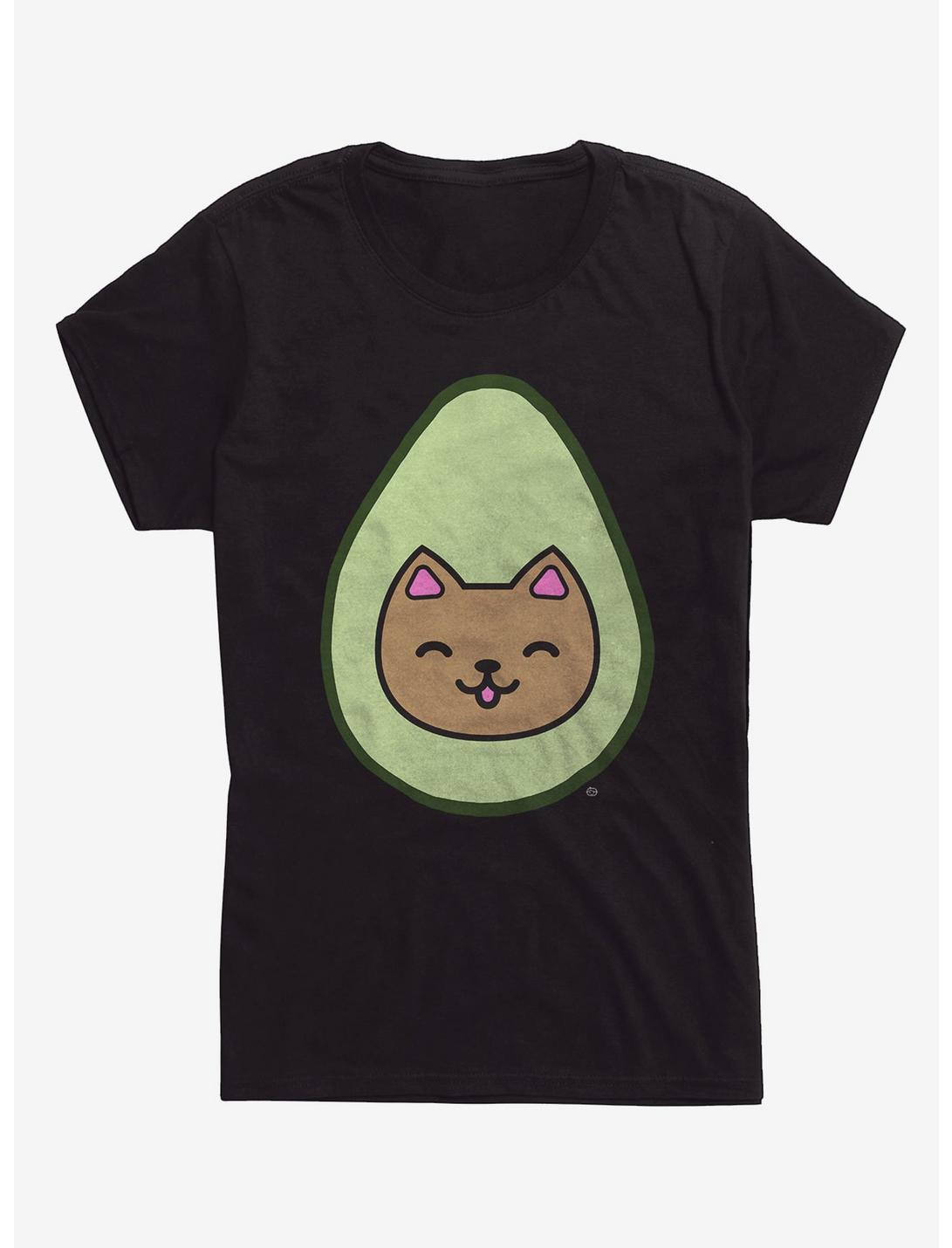 Avocato Cat Girls T-Shirt, BLACK, hi-res