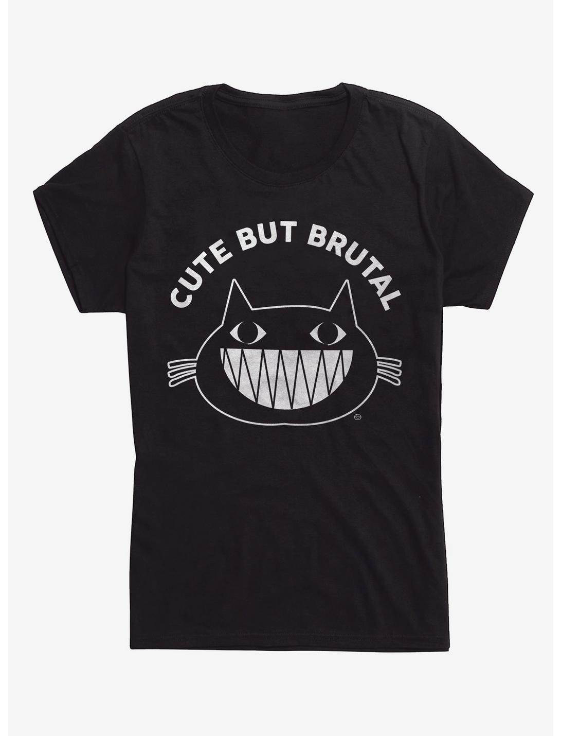 Cute But Brutal Cat Girls T-Shirt, BLACK, hi-res