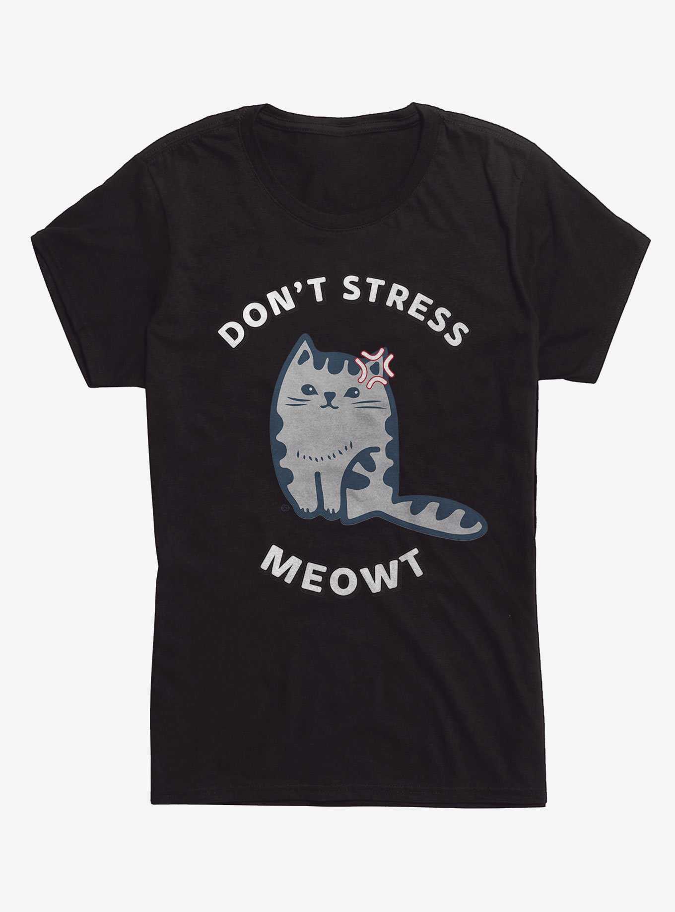 Don't Stress Meowt Cat Girls T-Shirt, , hi-res