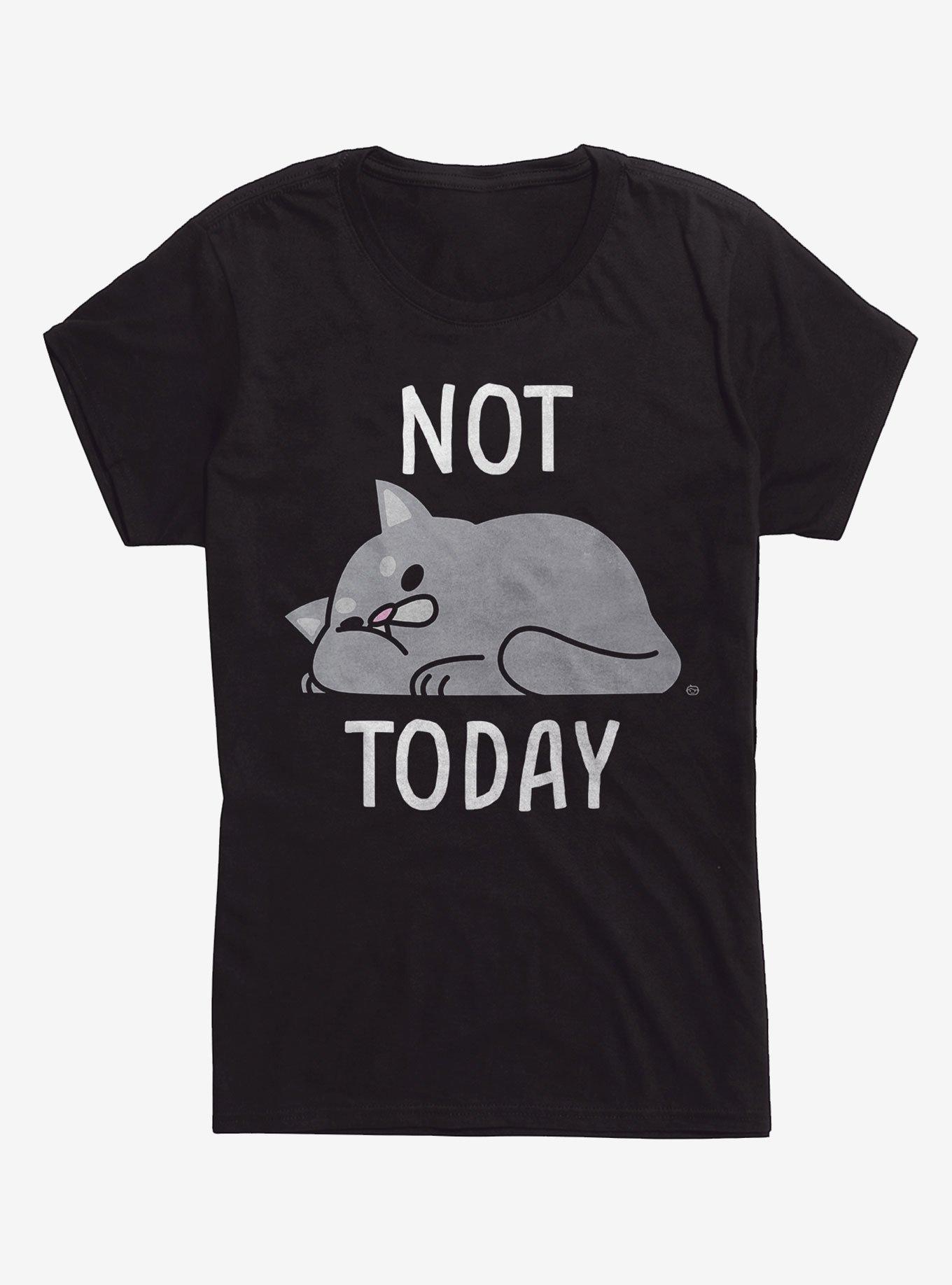 Lazy Not Today Cat Girls T-Shirt - BLACK | Hot Topic