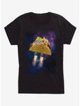 Taco Rocket Cat Girls T-Shirt, BLACK, hi-res