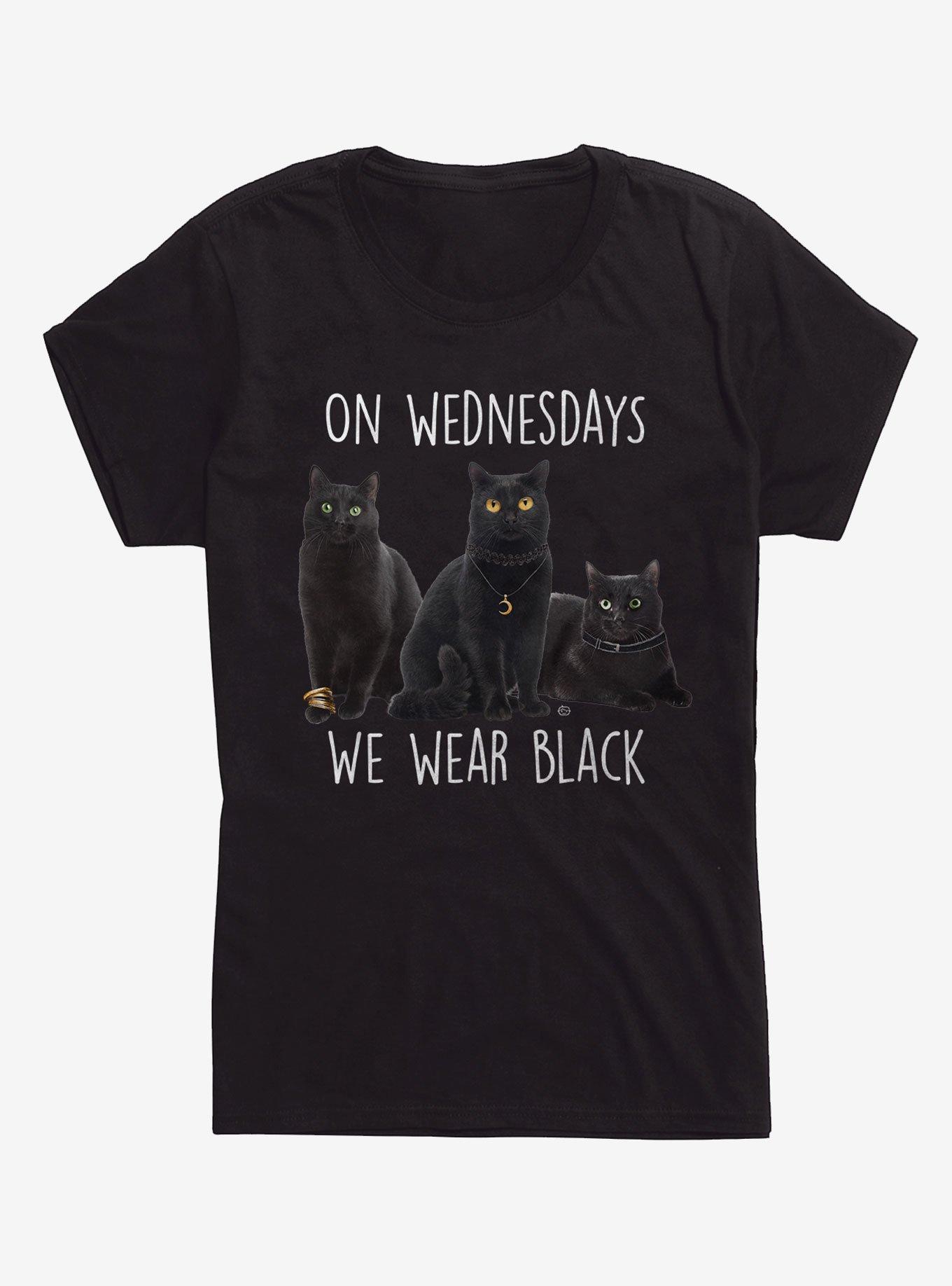 We Wear Black Cat Girls T-Shirt, BLACK, hi-res