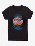 Donut Cat Cat Girls T-Shirt, BLACK, hi-res