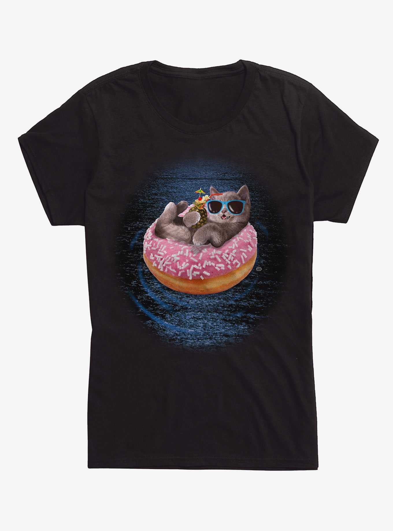 Donut Cat Cat Girls T-Shirt, , hi-res