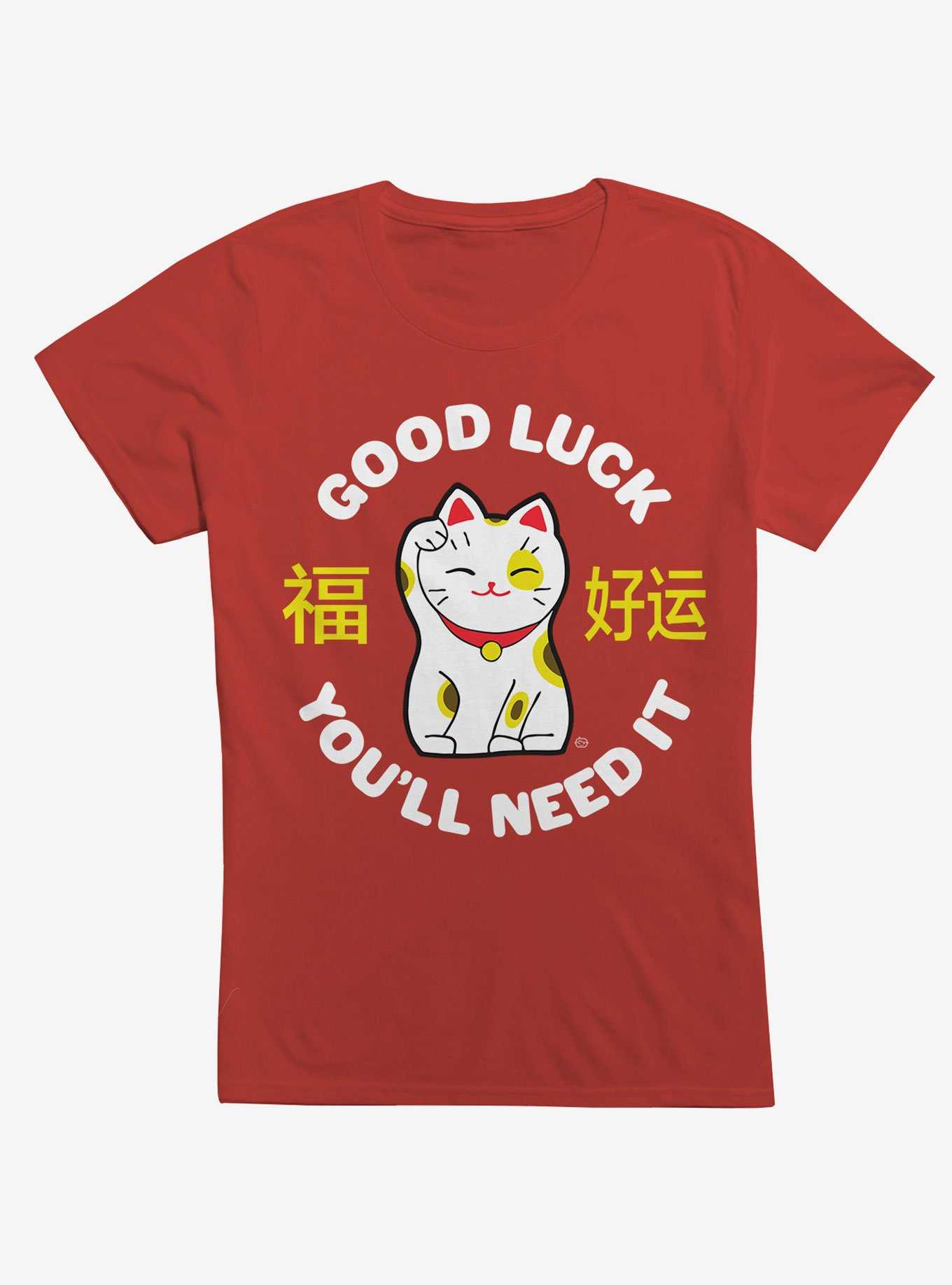 Good Luck Cat Girls T-Shirt, , hi-res