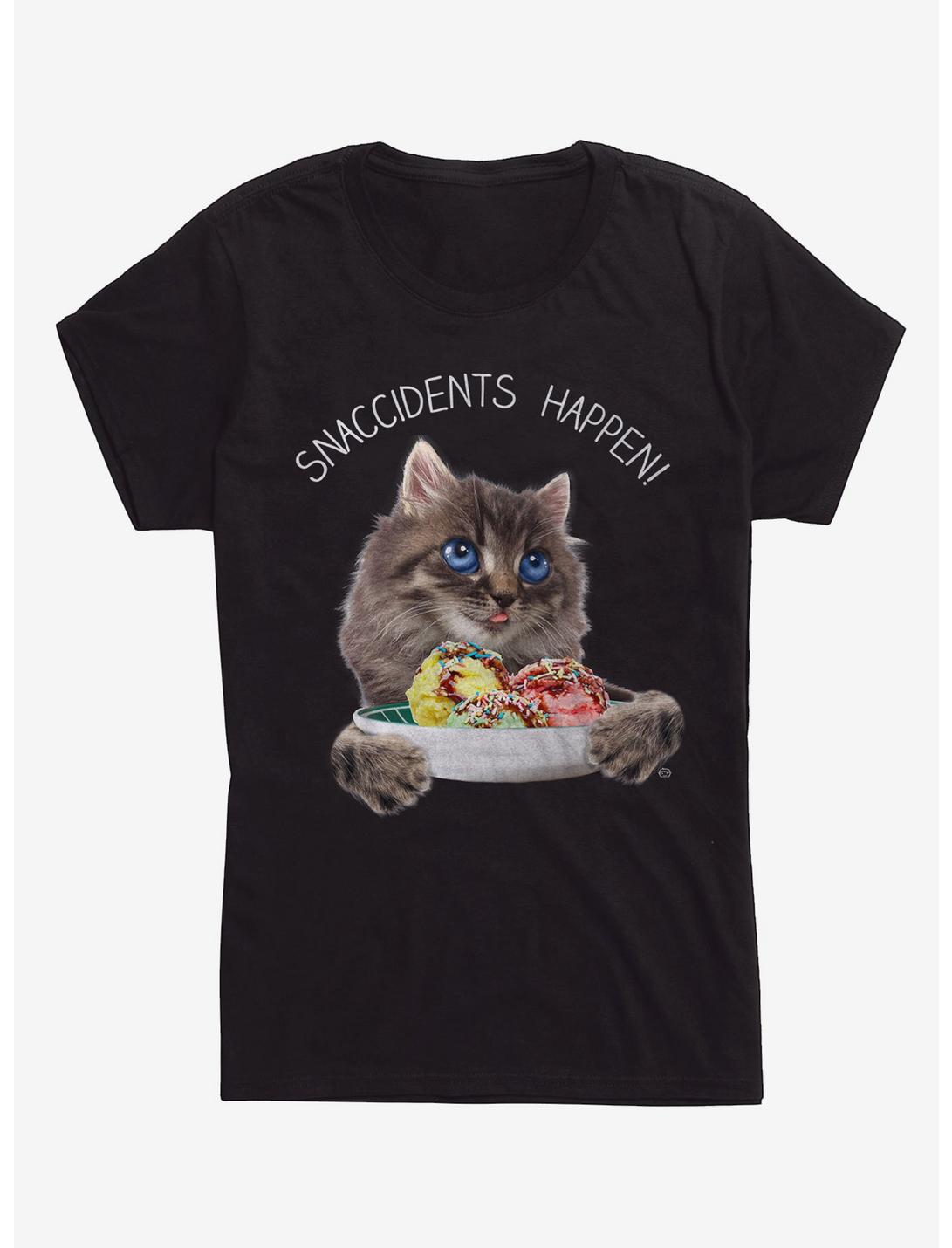 Snaccidents Happen Cat Girls T-Shirt, BLACK, hi-res