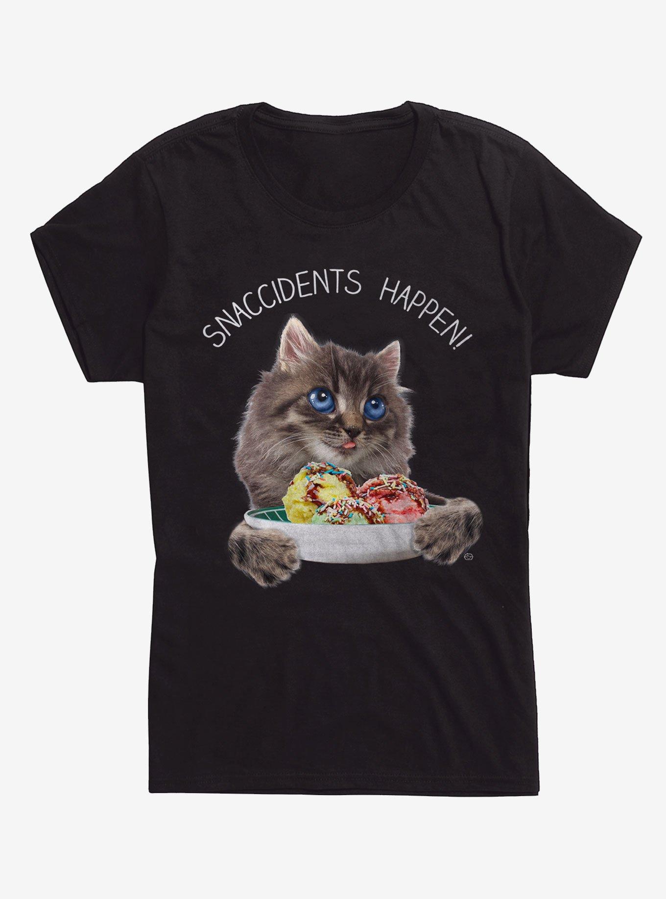 Snaccidents Happen Cat Girls T-Shirt, BLACK, hi-res