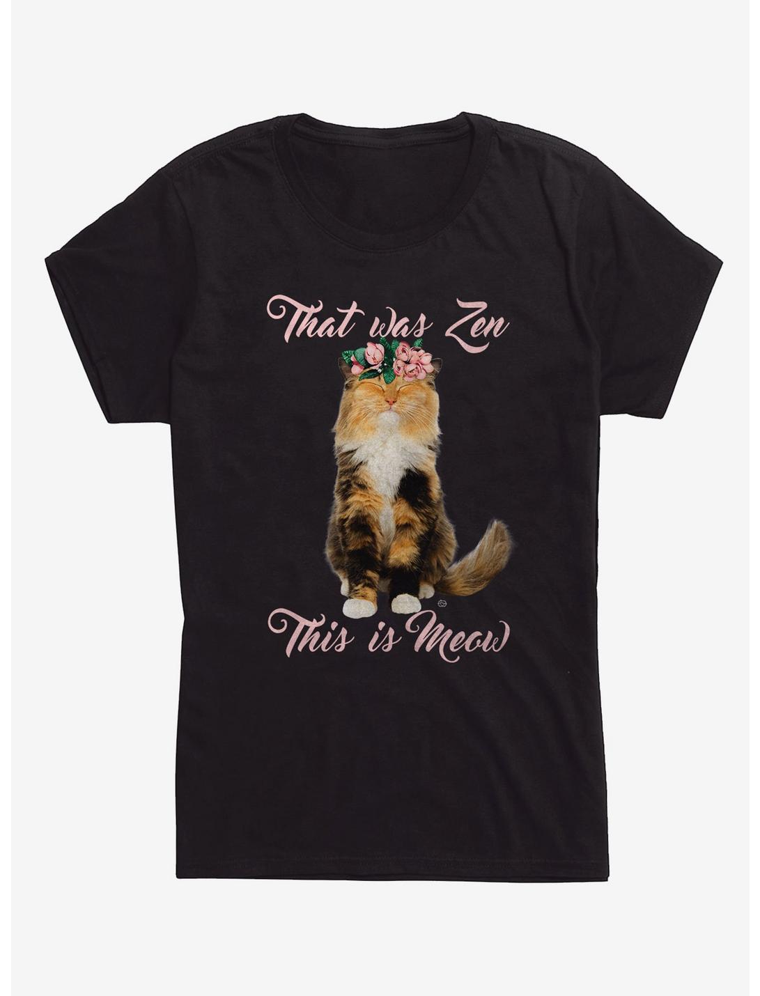 That Was Zen Cat Girls T-Shirt, BLACK, hi-res