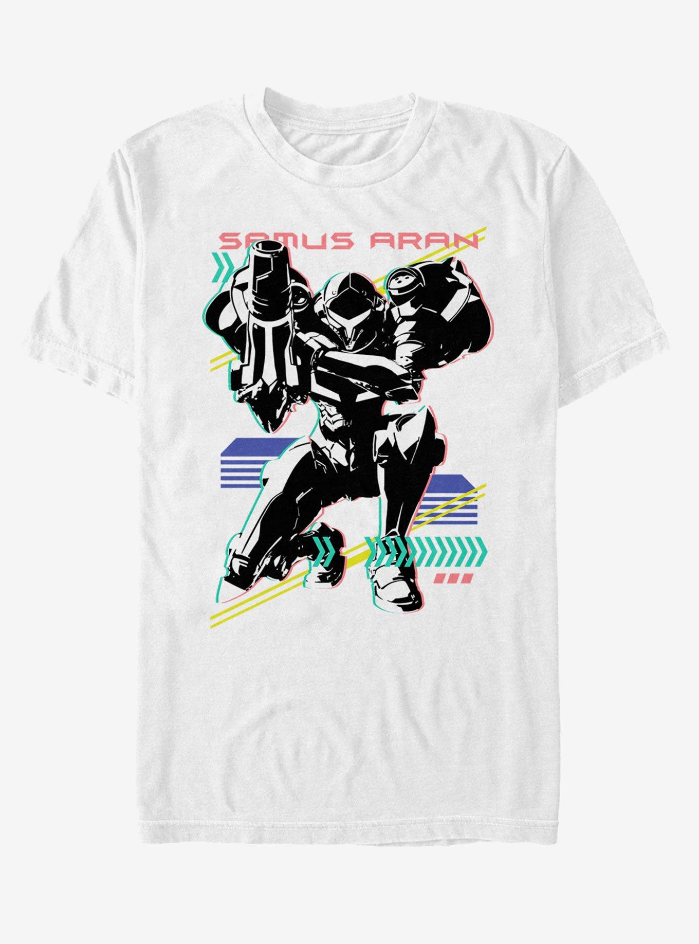 Nintendo Samus Aran Neon T-Shirt, WHITE, hi-res