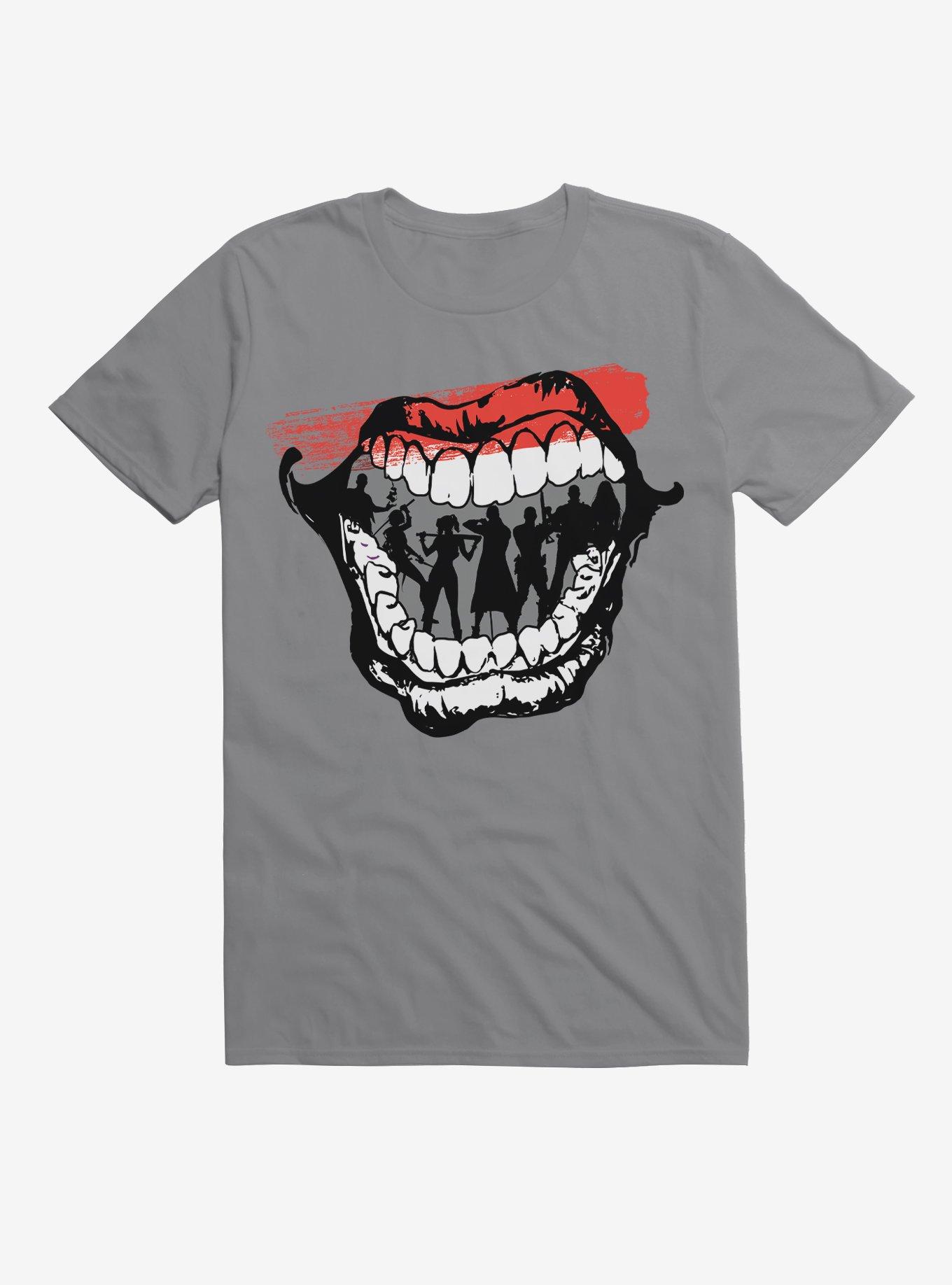 White DC Comics Suicide Squad Mouth T-Shirt | BoxLunch | BoxLunch