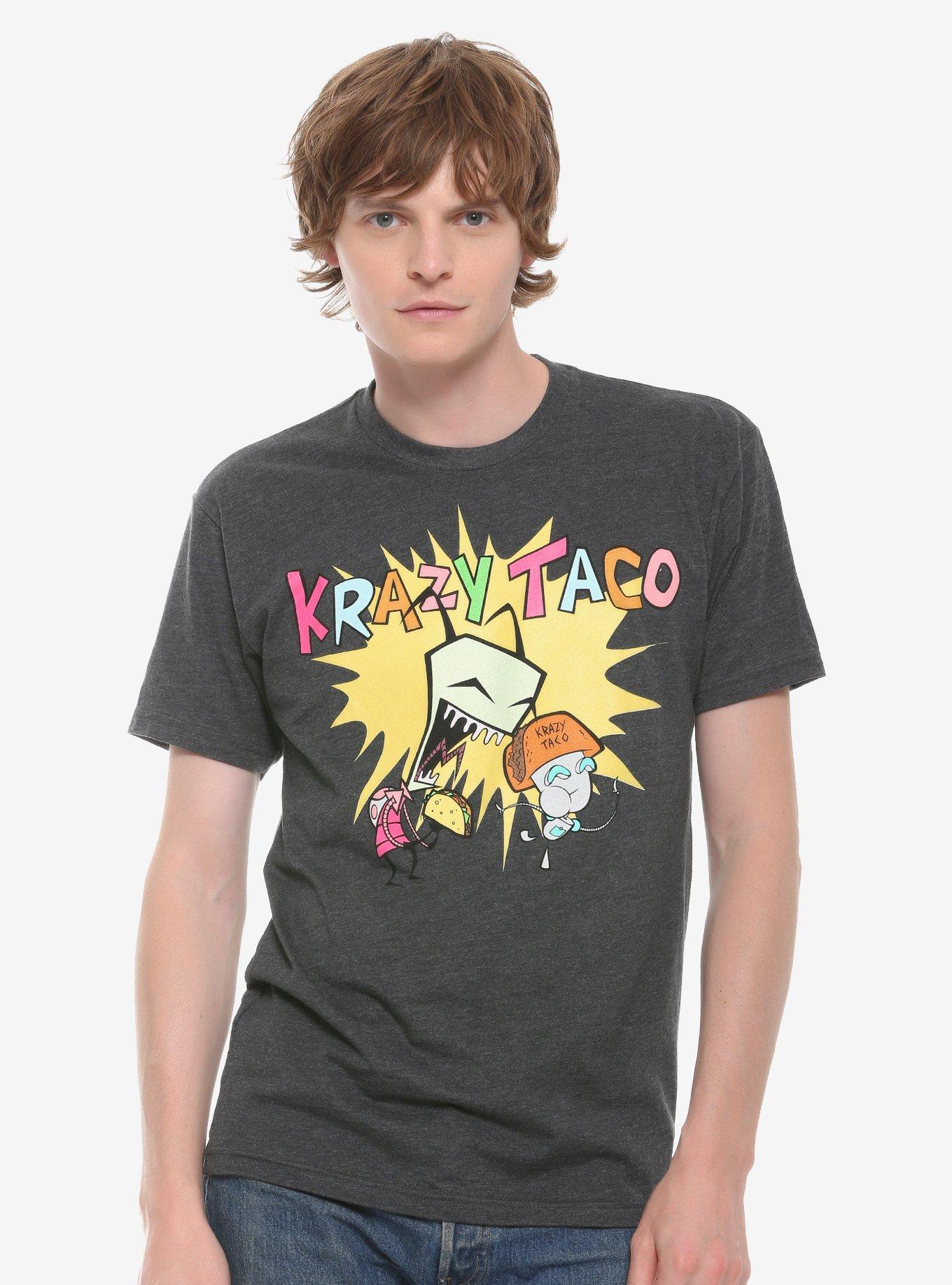 Invader Zim Krazy Taco T-Shirt, GREY, hi-res
