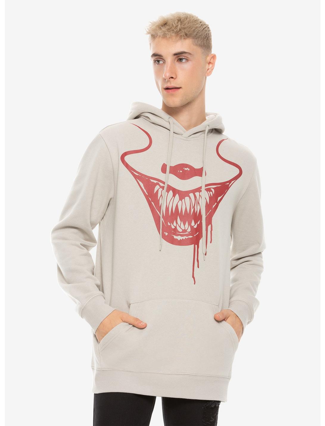 IT Chapter Two Pennywise Snarl Longline Hoodie, RED, hi-res