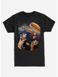 Extra Soft Corgis and Hotdogs Galaxy T-Shirt, BLACK, hi-res