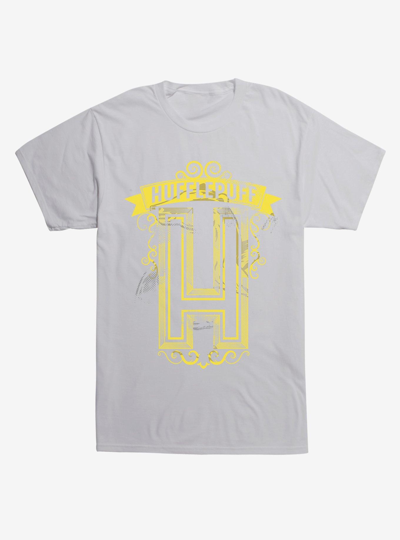 Extra Soft Harry Potter Hufflepuff H Logo T-Shirt, LIGHT GREY, hi-res