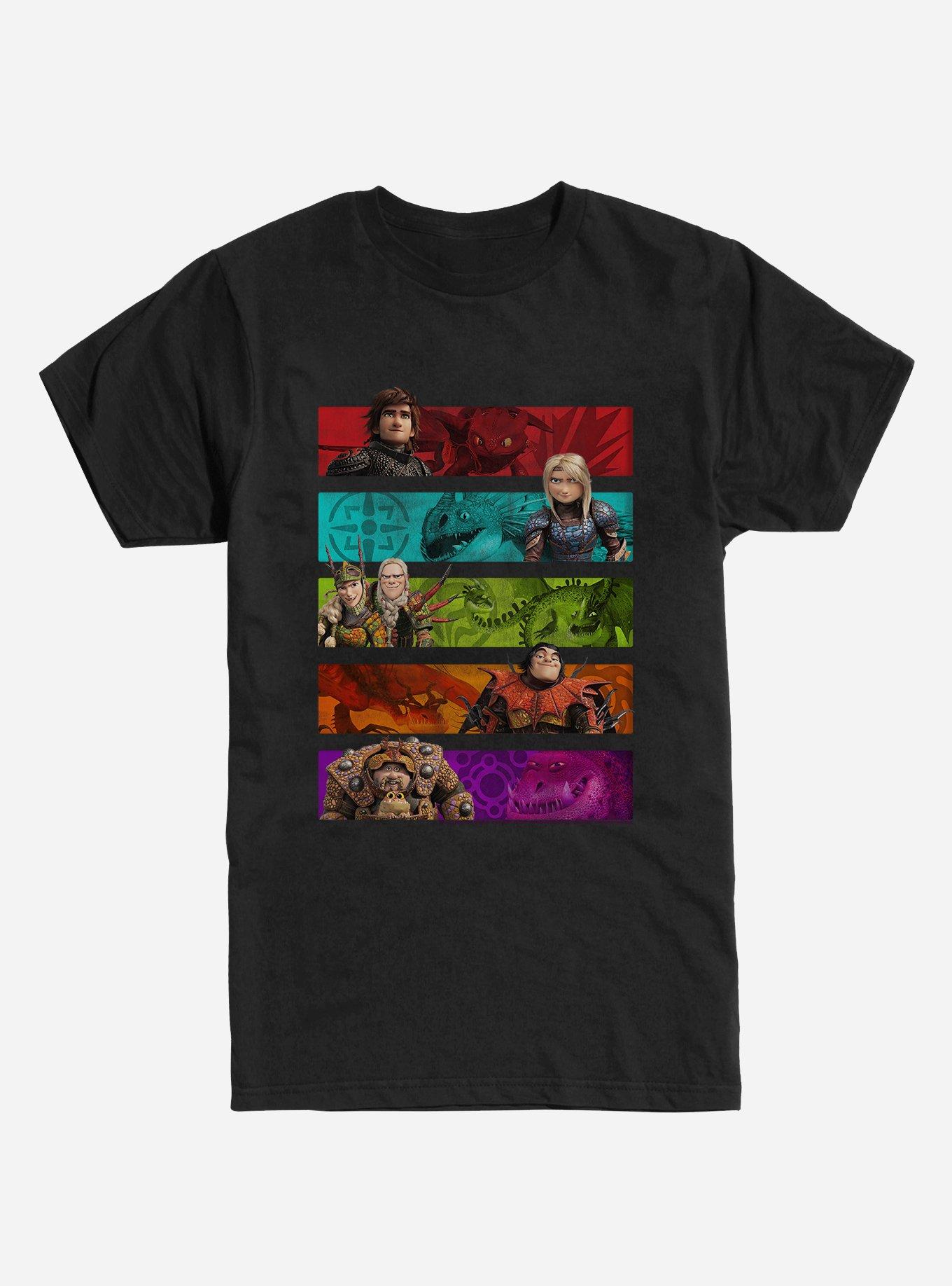 Extra Soft How To Train Your Dragon Character Bars T-Shirt, , hi-res