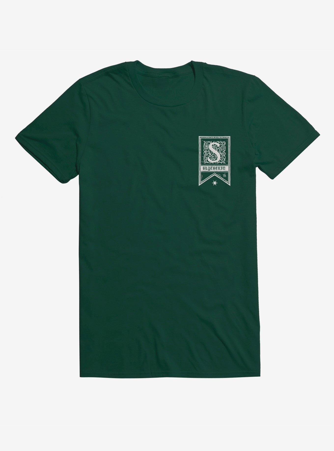 Extra Soft Harry Potter Slytherin Flag Logo T-Shirt, FOREST GREEN, hi-res