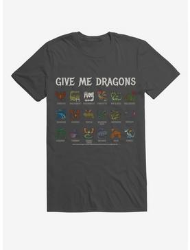 Extra Soft How To Train Your Dragon Give Me Dragons List T-Shirt, DARK GREY, hi-res