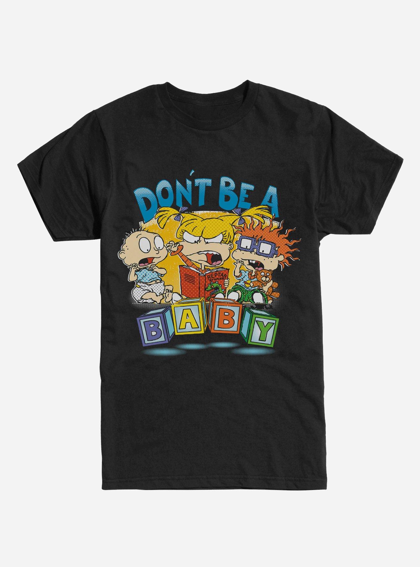 Extra Soft Rugrats Don't Be A Baby T-Shirt, BLACK, hi-res